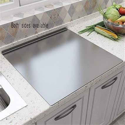 Stainless Steel Cutting Boards Worktop Protector Household Kitchen Convenient - Size:40*60 CM - Silver