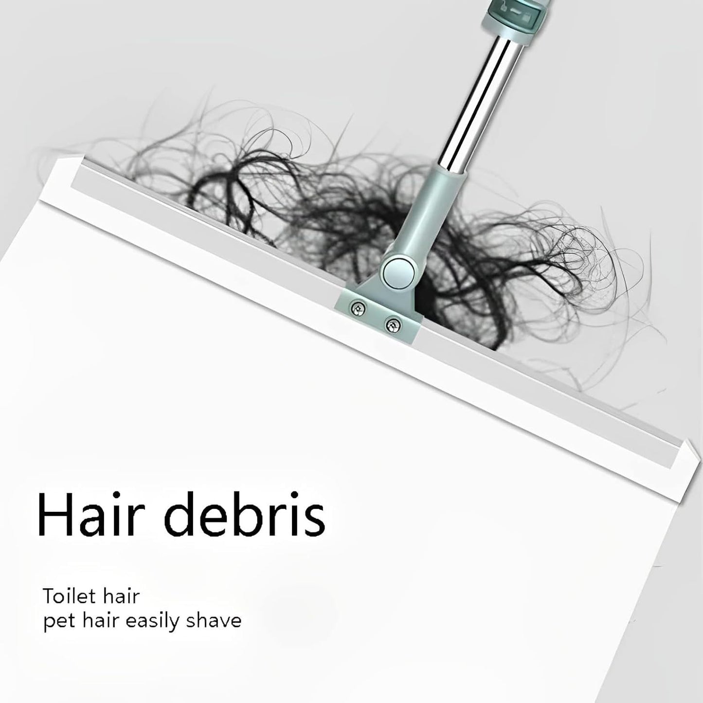 Bathroom Slim Floor Squeegee Mop – 3-in-1 Sweeper, Scraper & Cleaner - Multicolor