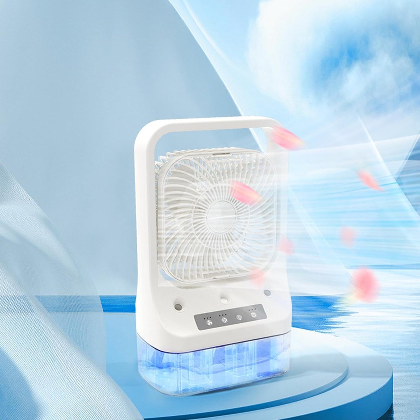 New 3-in-1 Smart Air Conditioner Fan | Mini Cooler, Humidifier & LED Desk Fan