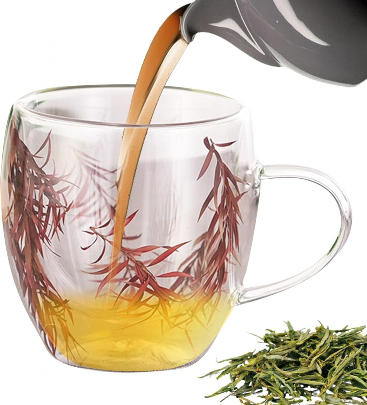 Double Wall Glass Mug – 250 ml Insulated Coffee & Tea Cup