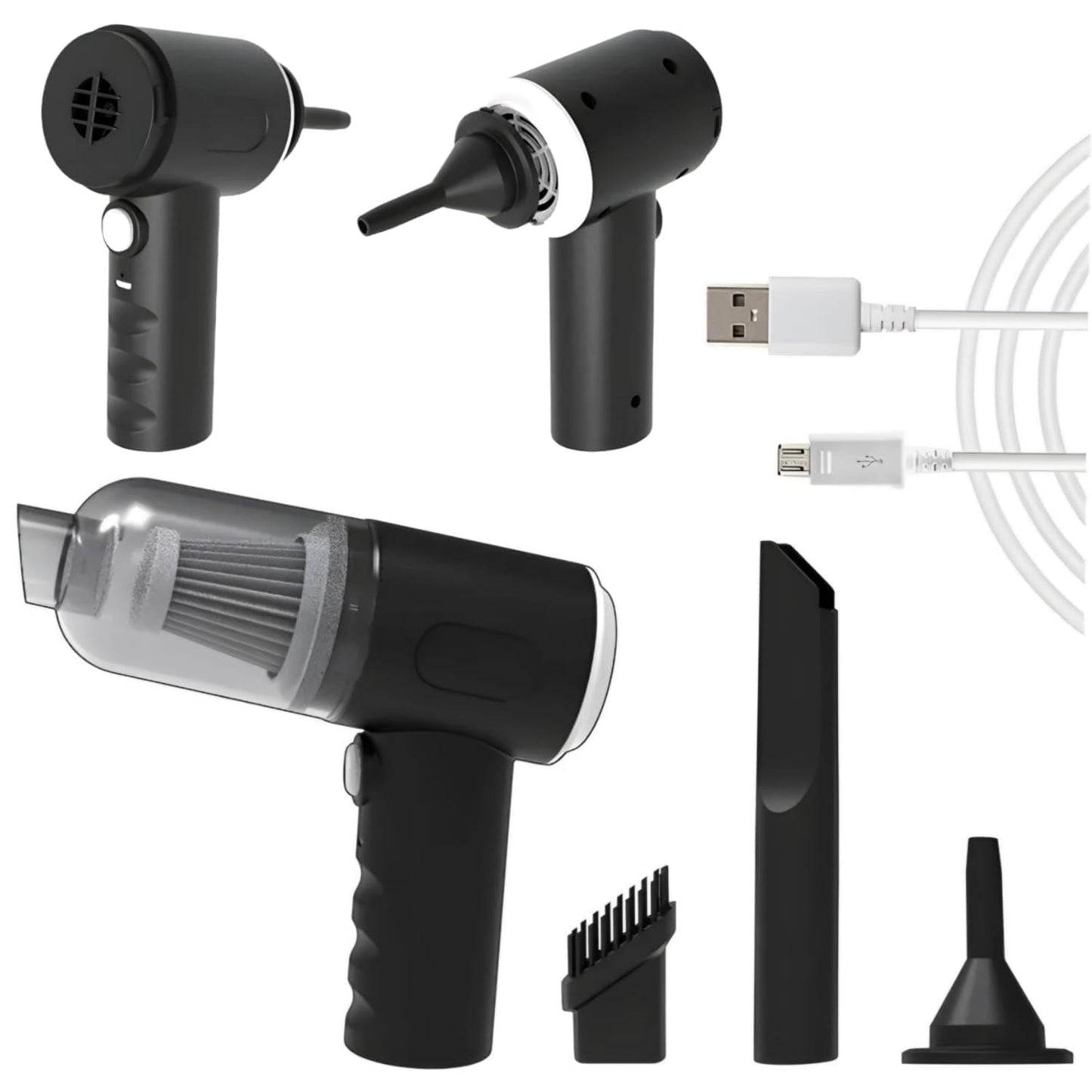 2 IN 1 Cordless Car Vacuum Cleaner – Wet & Dry Portable USB Rechargeable