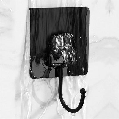 Black Large Adhesive Wall Hooks Hanger – Heavy Duty (Pack of 5)