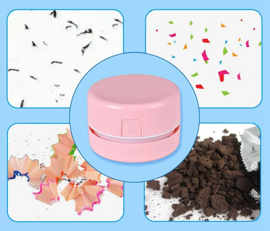 Mini Desktop Vacuum Cleaner – Portable Wireless Dust & Crumb Remover