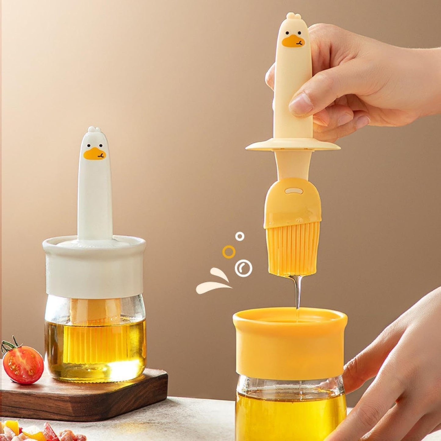 🦆 Duck Glass Oil Bottle Dispenser – Anti-Drip Olive Oil & Vinegar Sprayer