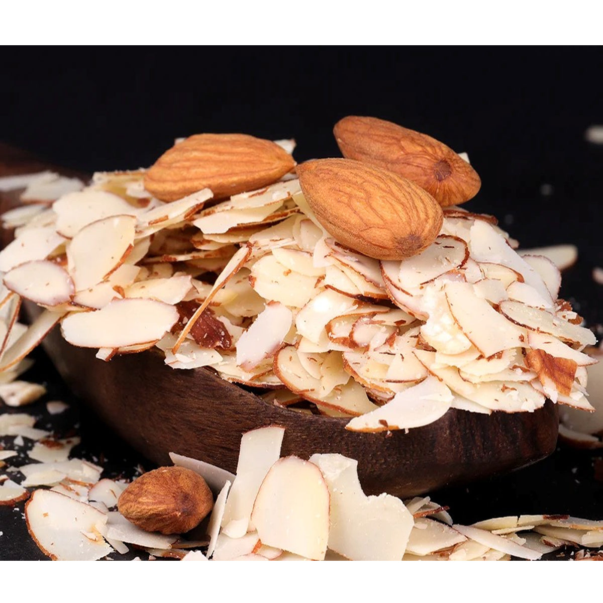 Premium Raw Almond Chips, Natural Badam, Fresh & Unsalted Crunchy Almonds Snacks | Healthy & Tasty