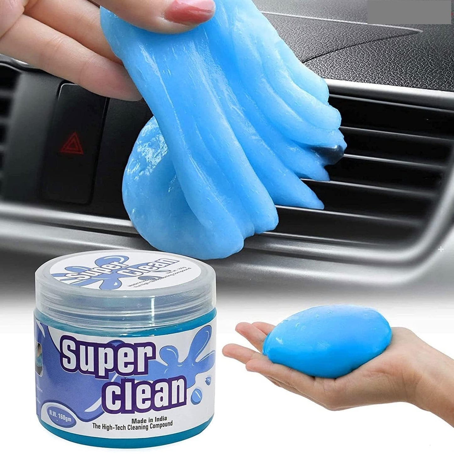 Super Clean Magic Gel – Reusable Dust Cleaner for Car, Keyboard & Gadgets