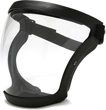Full Face Shield Removable Filter Plug Anti Fog for Kitchen Restaurant Black| Facility Maintenance & Safety | Personal Protective Equip/PPE | Hard Hats