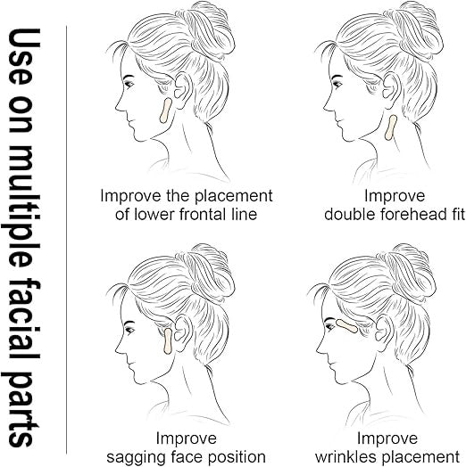 Invisible Face Lifting Tape – 40 pcs Breathable & Waterproof V-Shape Beauty Strips