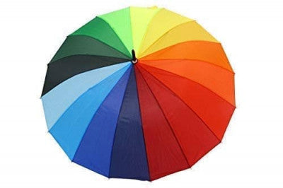 Large Rainbow Umbrella – Windproof, Auto-Open, Multicolor for 2 People