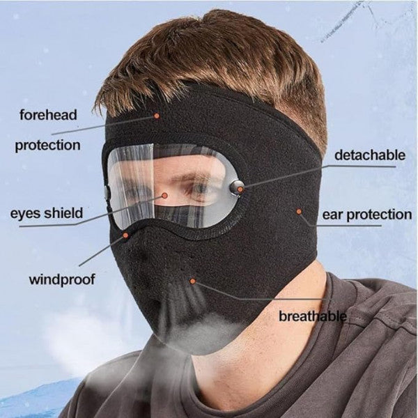 Unisex Winter Full Face Mask – Windproof Cotton Balaclava with Eye Protection