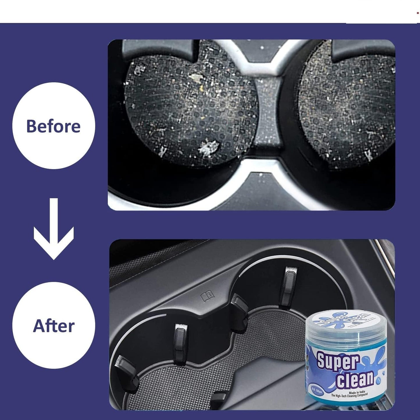 Super Clean Magic Gel – Reusable Dust Cleaner for Car, Keyboard & Gadgets