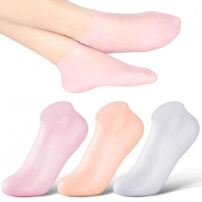 🧦 Silicone Moisturizing Gel Socks – Reusable Hydrating Spa Socks with Vitamin-Enriched Gel