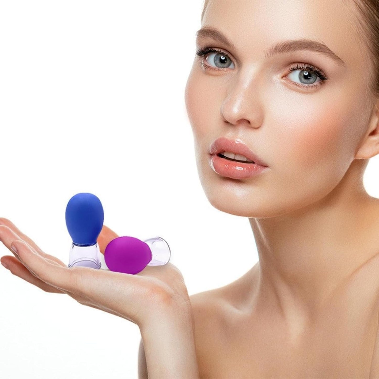 Facial Cupping Therapy Set – 4-Piece Professional Silicone & Glass Anti-Aging Massage Kit