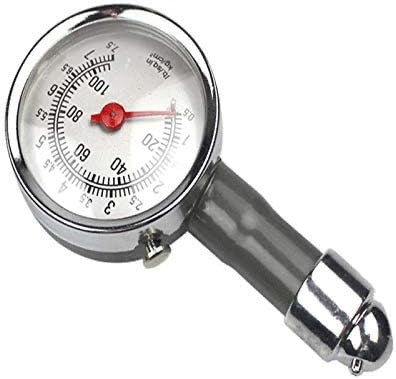 Analog Tire Pressure Gauge – High Precision PSI/Bar Meter for Car, Bike, and Motorcycle Tyres | Durable Metal Body