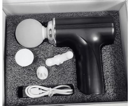 Charge Boost Massage Gun | True Percussion Large Torque motor | 3200 strokes per min | 4 Heads for whole body | Deep tissue percussion body massager machine | Massage Machine