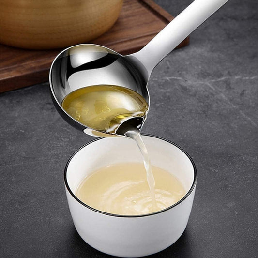 304 Stainless Steel Oil Filter Soup Spoon – Oil & Water Separator Ladle