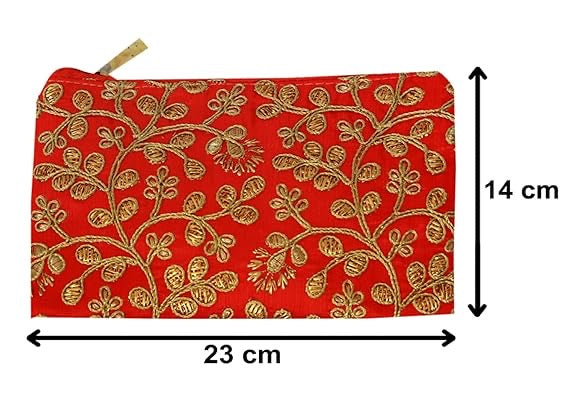 Women's Embroidery Silk Hand Purse Wallet for Wedding Return Gift, Wedding, Dating | Women Hand Purse