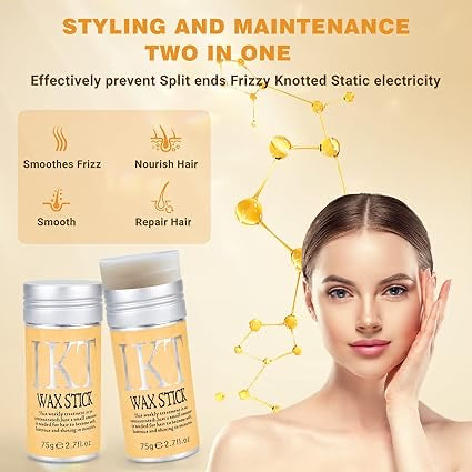 Hair Wax Stick, Wax Stick for Hair Women, Hair pomade stick, Hair Wax for Women Hair Styling, Hair Stick for Frizzy Hair, Hair Setting Stick