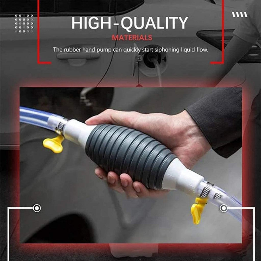 Manual Fuel Transfer Pump – Quick Siphon Hand Pump for Cars, Bikes & Equipment