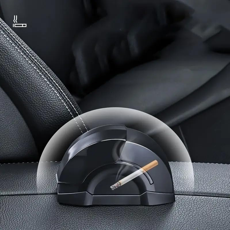 Car Ashtray, Windproof Car Door Automotive Smoke Control, Ash Tray for Car, Adhesive Mountable for Offices, Gaming Rooms, Portable for Smoking, Car Accessories