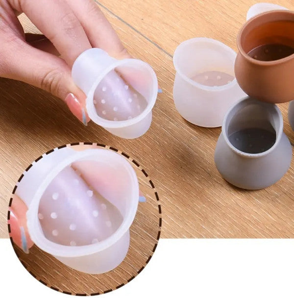 Anti-Slip Silicone Chair Leg Covers with Protective Pads – Floor & Furniture Scratch Guards (Set of 4)