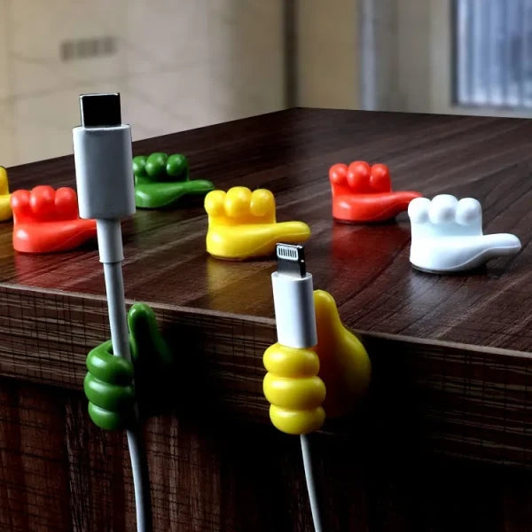 Thumb Cable Organizer Hook – Pack of 10 | Multi-Purpose Wall & Desk Wire Holder