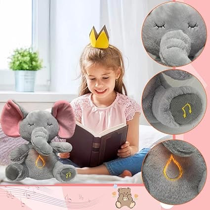 Breathing Elephant – Soothing Sleep Buddy with Music, Lights & Rhythmic Breathing Motion
