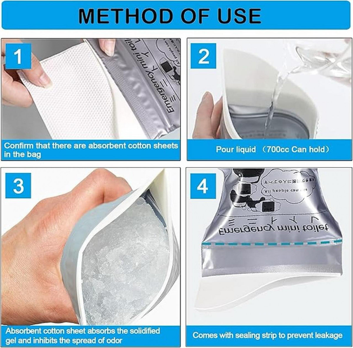 Disposable Urine Bags – Leak-Proof, Unisex Travel & Emergency Solution (700ml)