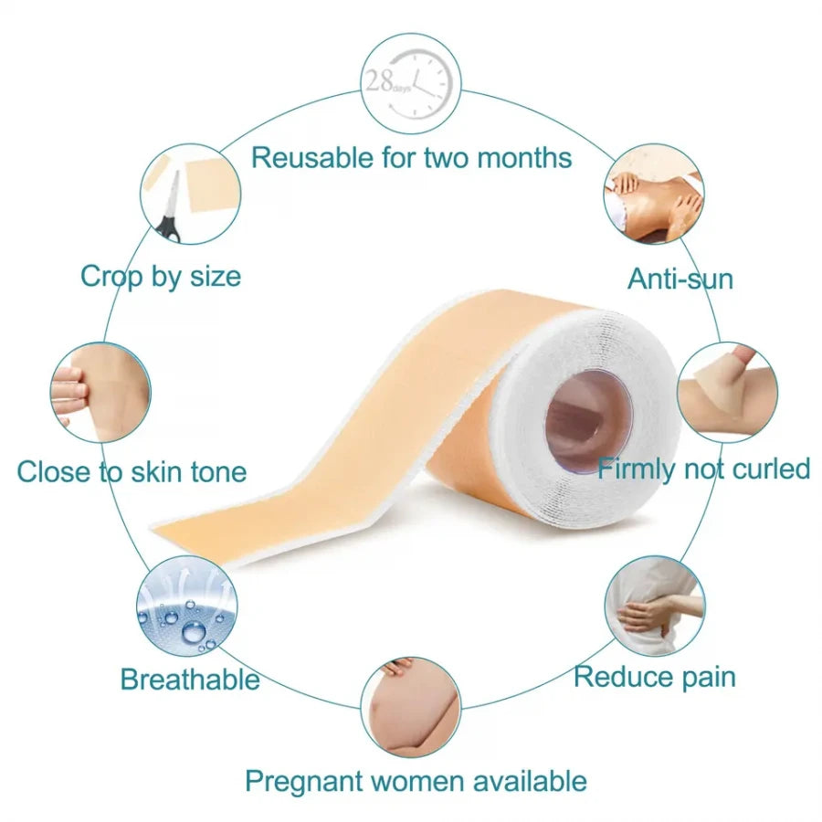 Silicone Scar Sheets Strips – Reusable Gel Tape for Scar Reduction & Skin Healing