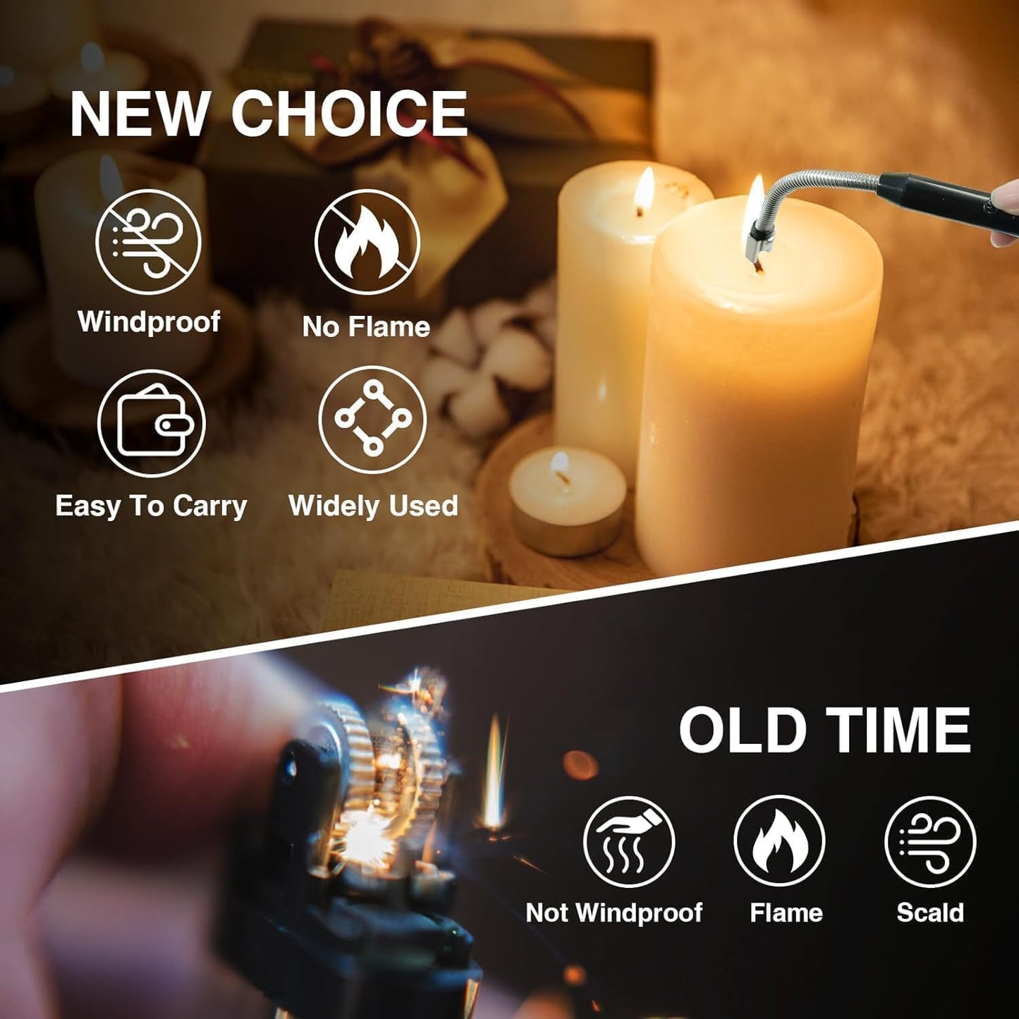 Rechargeable Electric Card Lighter – Flameless, Windproof & Portable
