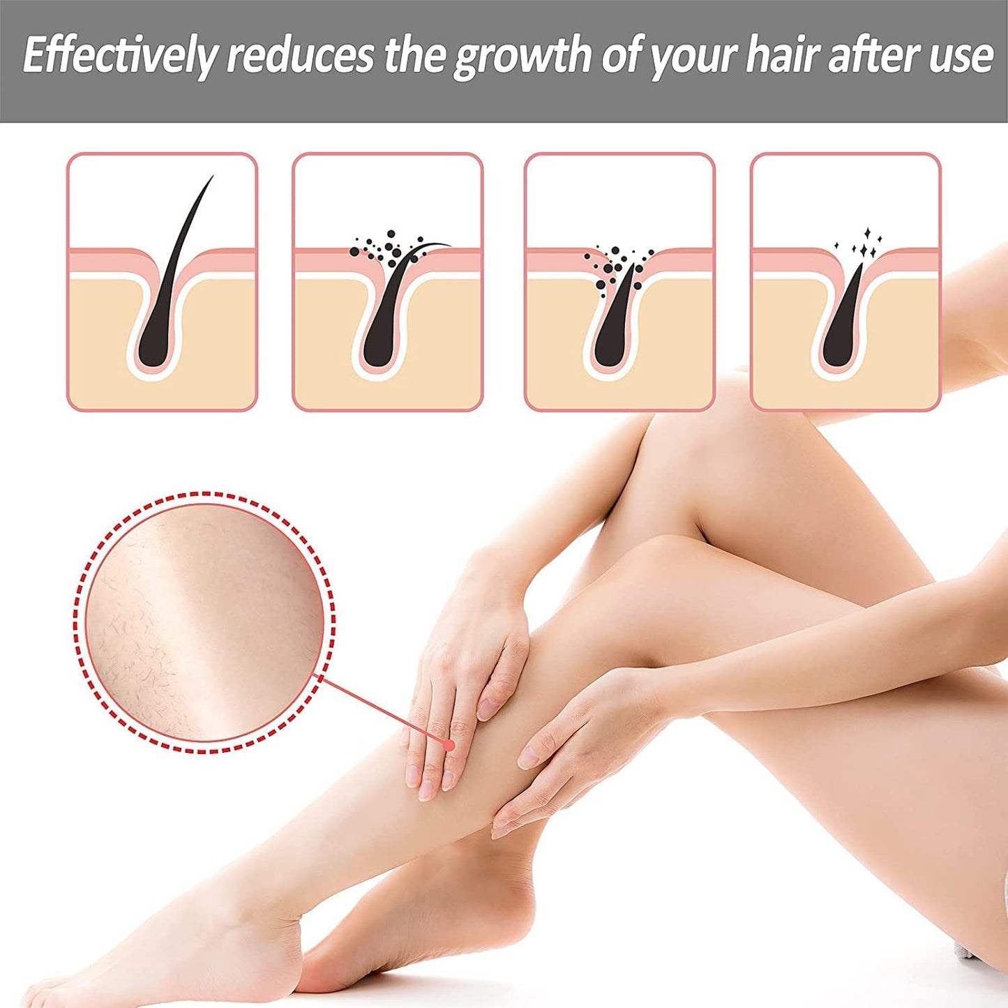 3-in-1 Painless Crystal Hair Eraser | Hair Removal + Foot Rasp + Skin Smoother