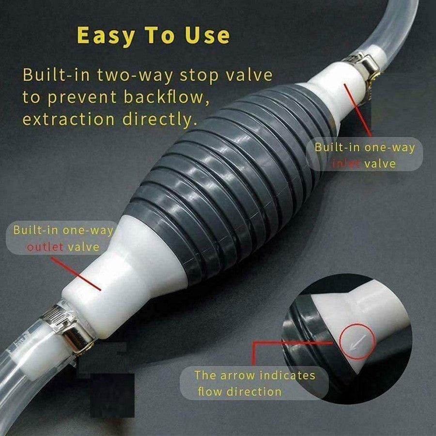 Manual Fuel Transfer Pump – Quick Siphon Hand Pump for Cars, Bikes & Equipment