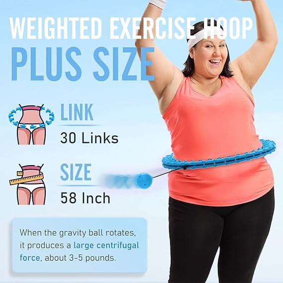 Smart Weighted Hula Hoop – Adjustable Infinity Hoop for Adults, Waist Slimming & Home Fitness