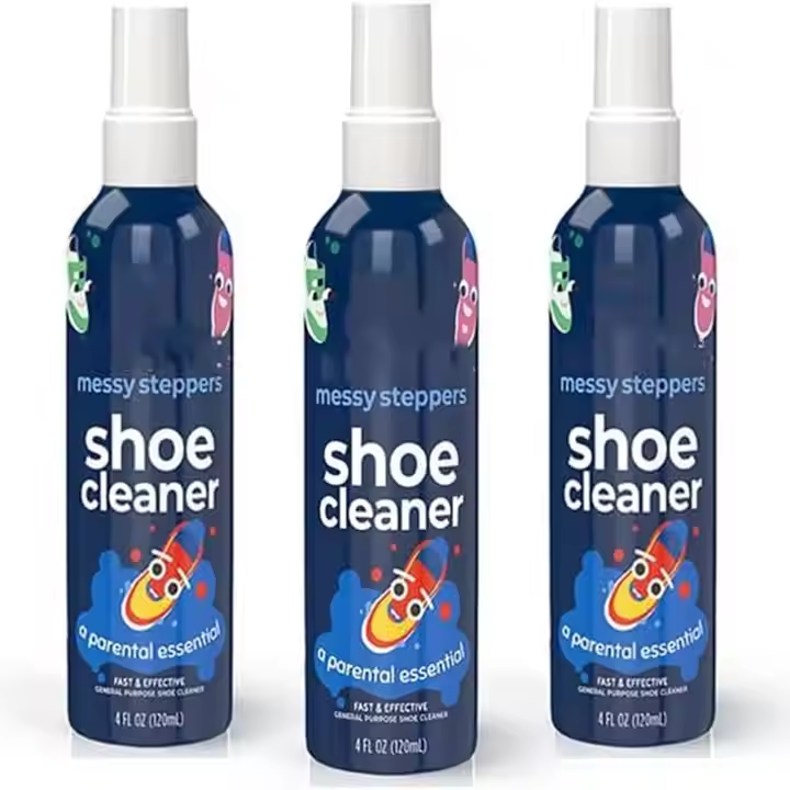 Messy Steppers Shoe Cleaner Easy Use Shoes Stain Removal Natural Ingredients, Stain Remover Sneaker Cleaning Spray - 120ml